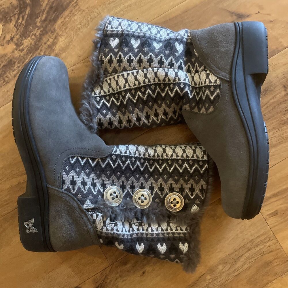 Alegria Women’s Nanook Mid-Calf Boots US 8-8.5 EU 38 Southwestern Gray Suede